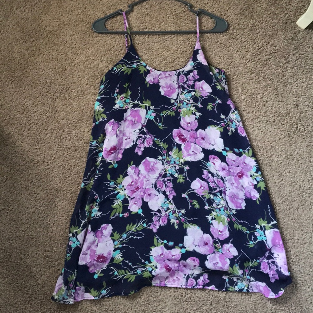 Purple floral dress